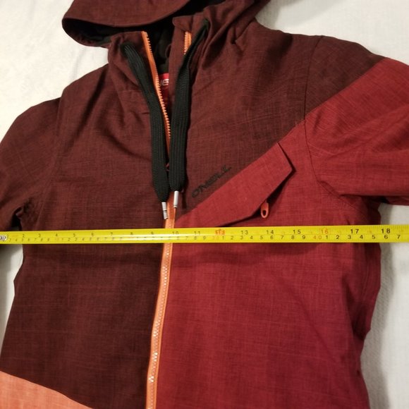 O'Neill Jacket FreedomSeries Snowboarding and Skiing Coat Red Long Waterproof - Picture 13 of 14